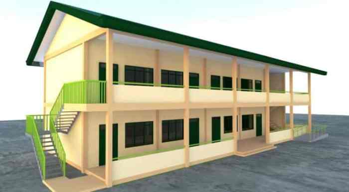 Desain ruang kelas bertingkat 2