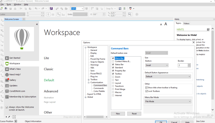 Desain Ruang Kerja Corel Panduan Optimal